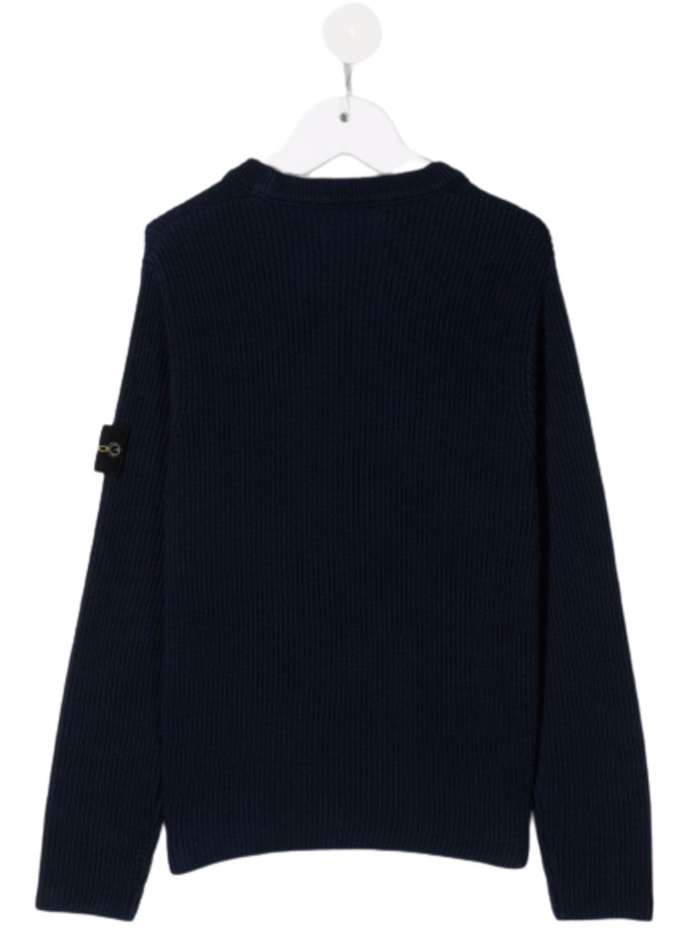 Blue Cotton Sweater With Logo Blu Jersey