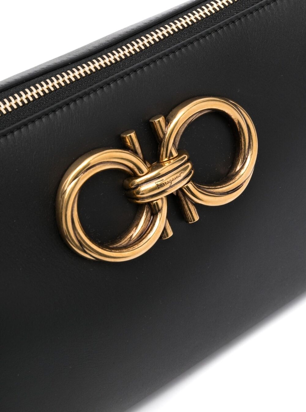 Mini Black Trapezio Crossbody Bag Leather Woman Calf