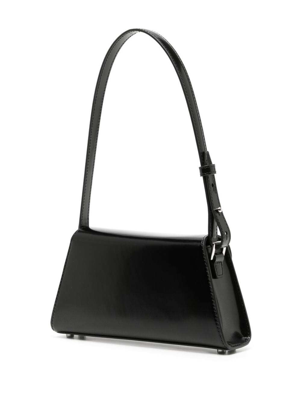 Black Bow Mini Shoulder Bag Leather Woman Bovine