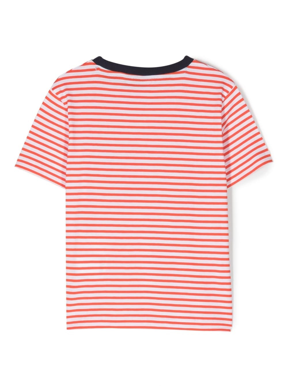 Red And White T-Shirt With Front Logo Embroidery Cotton Boy Tshirts Polo Shirts