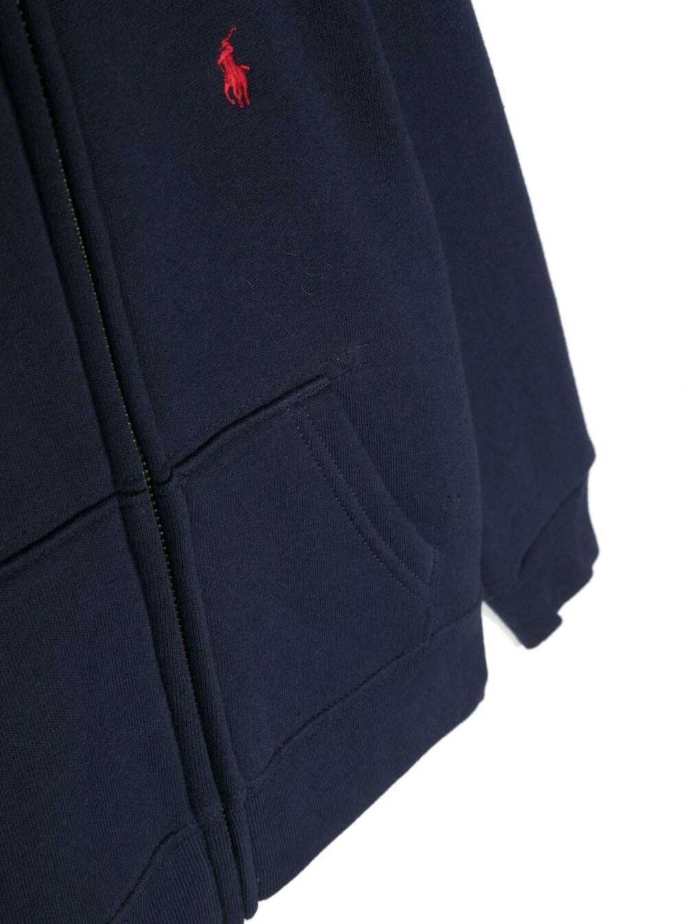 Hood-Tops-Knit Blu Cotton Polyester Sweatshirts