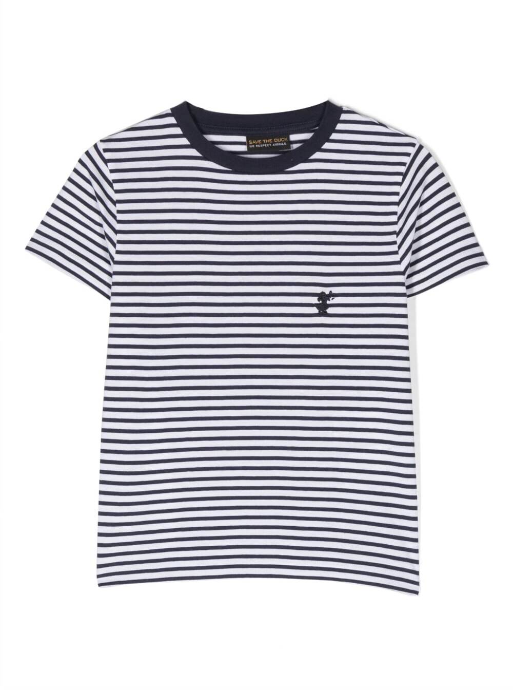 Blue And White T-Shirt With Front Logo Embroidery Cotton Boy Blu Tshirts Polo Shirts