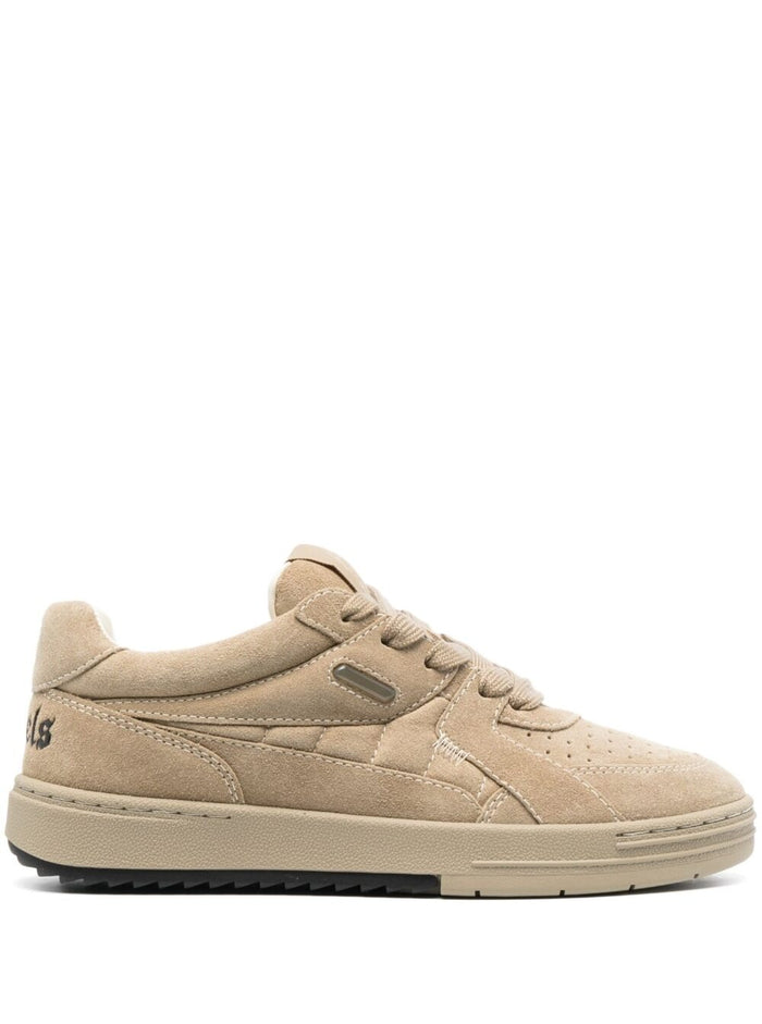 University Low Top Sneakers Beige Pelle Donna Calf Polyester
