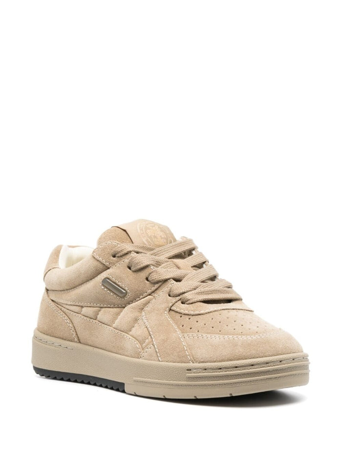 University Low Top Sneakers Beige Pelle Donna Calf Polyester