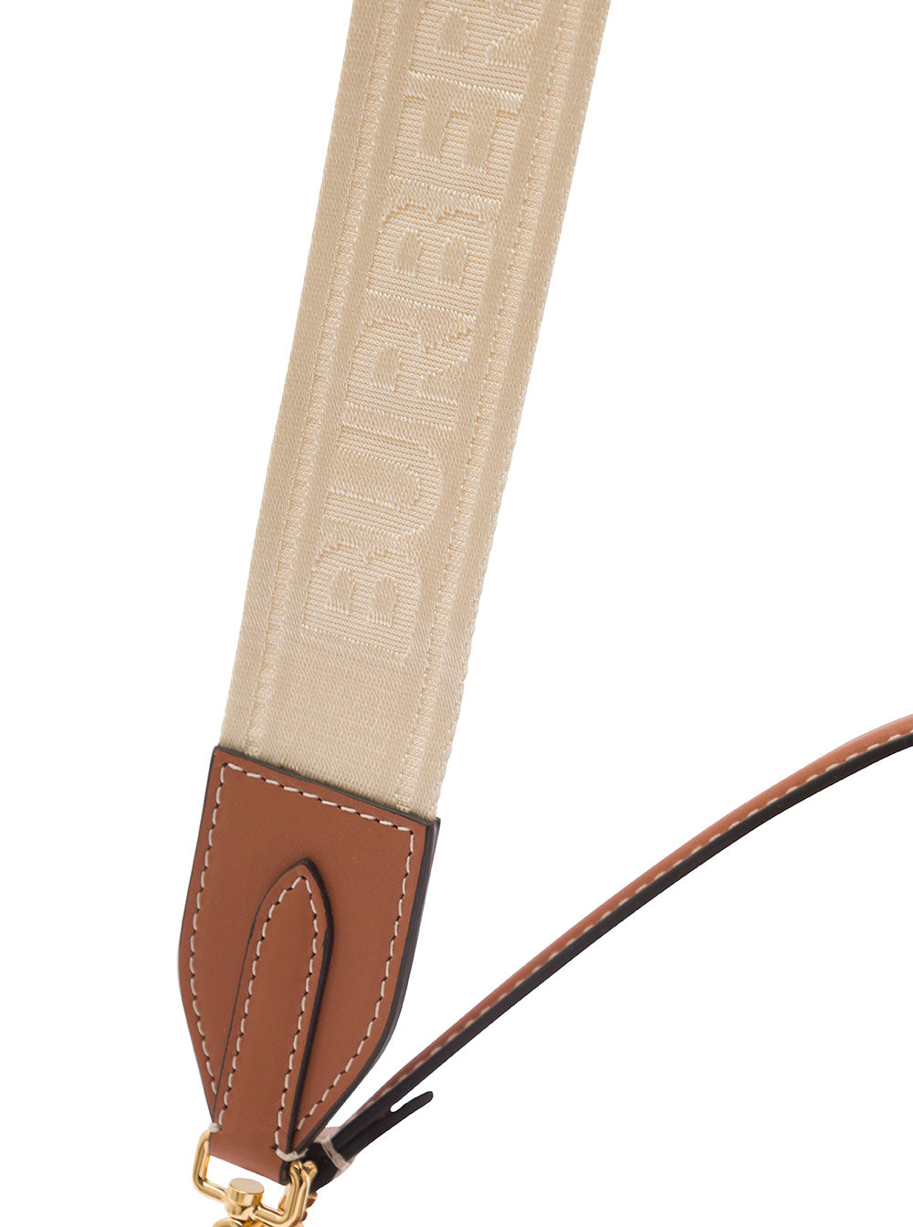 The Note Bag With All-Over Check Pattern Brown Leather Woman Beige Polyurethane Polyester Cotton Crossbody
