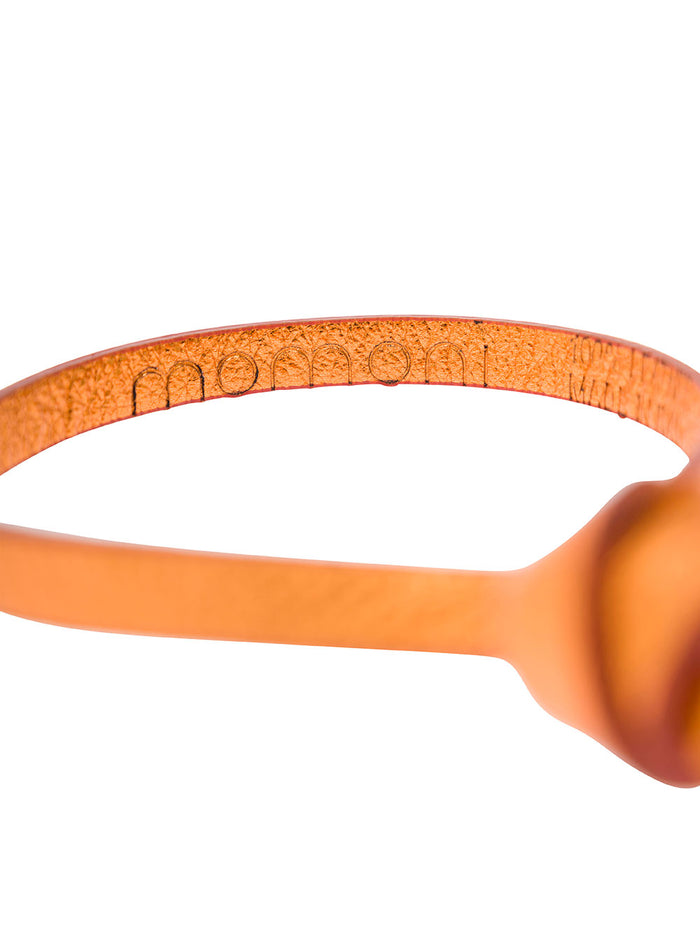 Magnolia Orange Slim Tie Belt Leather Woman Calf