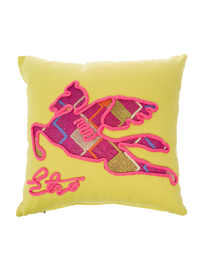 Cuscino Ricamato 45x45 Cotone Yellow Cushions