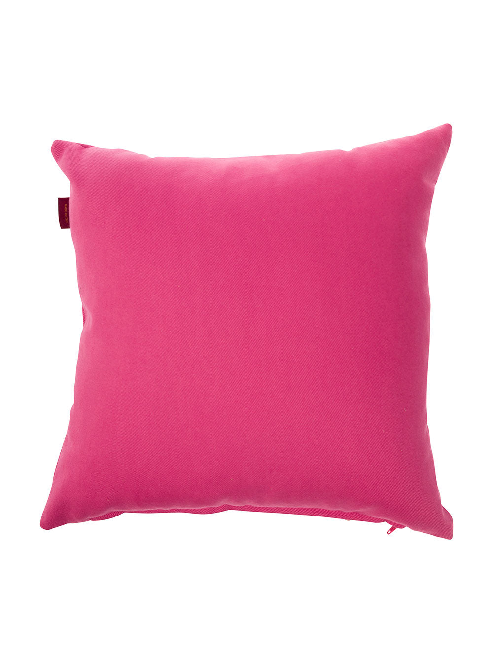 Cuscino Ricamato 45x45 Cotone Fuxia Cushions