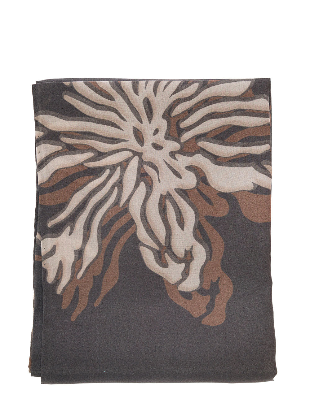 Multicolor Scarf With Flower Print Silk Woman Scarfs And Foulards