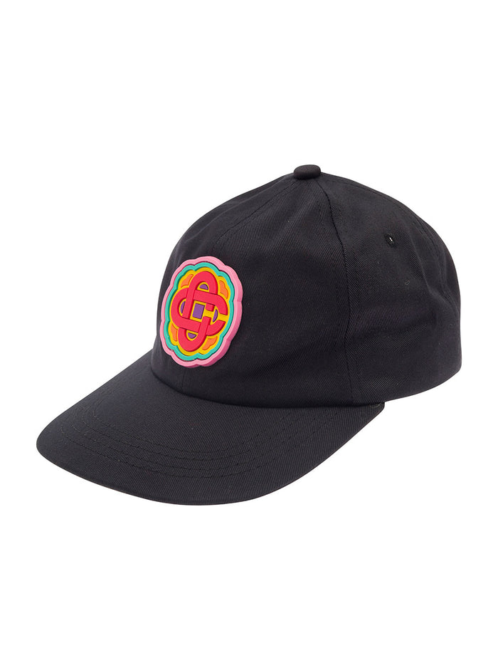 Black Baseball Cap With Logo Patch Cotton Man Hats And Gloves