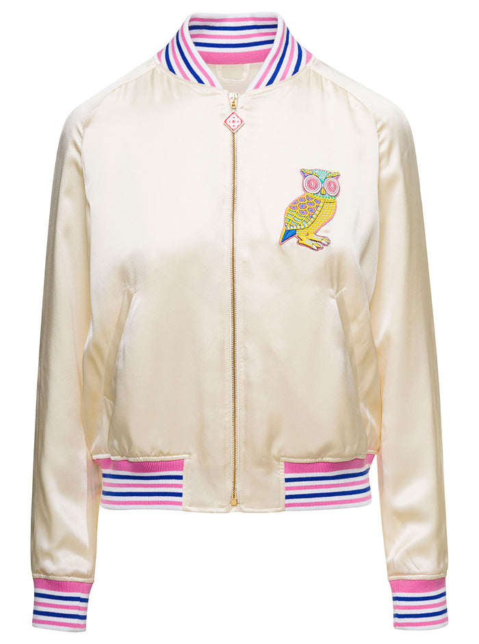 Alebrije Armadillo Souvenir Jacket White Viscose