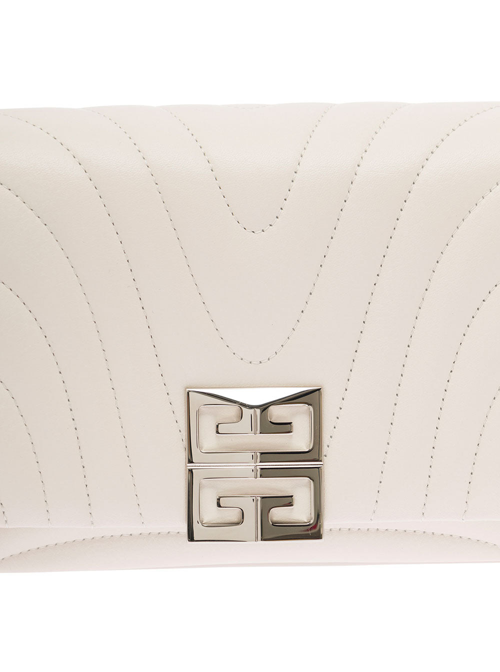 White 4g Soft Quilted Shoulder Bag Leather Woman Calf Crossbody