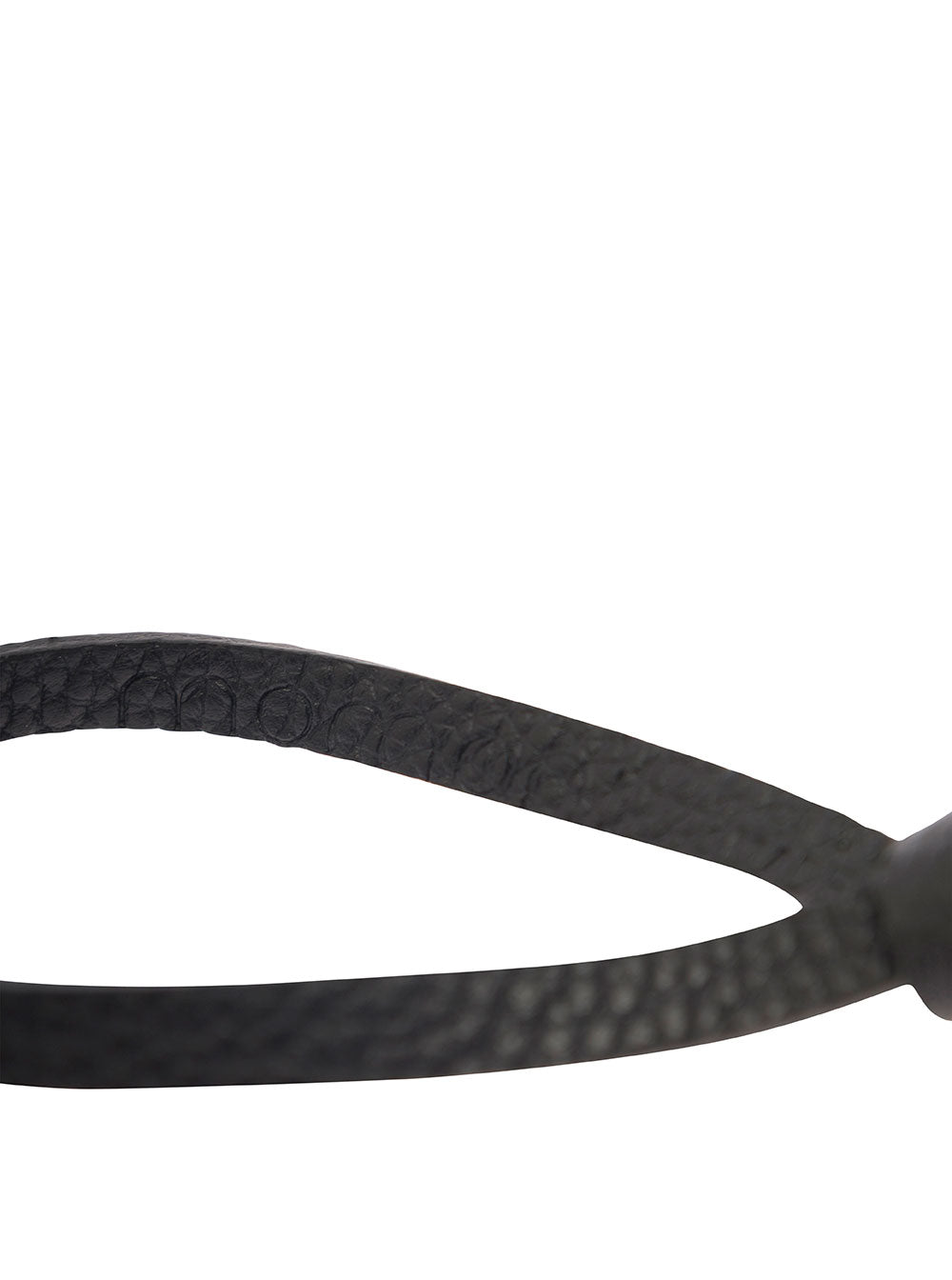 Magnolia Black Slim Tie Belt Leather Woman Calf