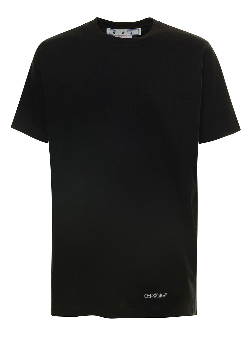 Black Slim T-.shirt With Scribble Diag Print At The Back Cotton Man Tshirts And Polo Shirts