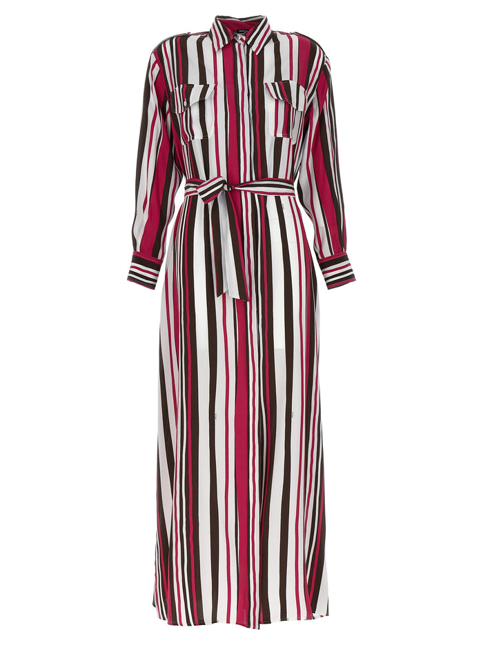 Striped shirt dress Multicolor Silk