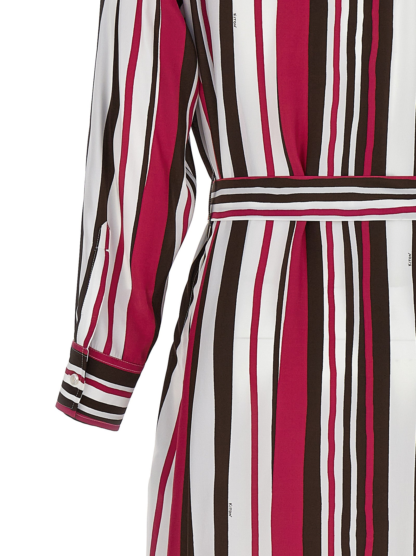 Striped shirt dress Multicolor Silk
