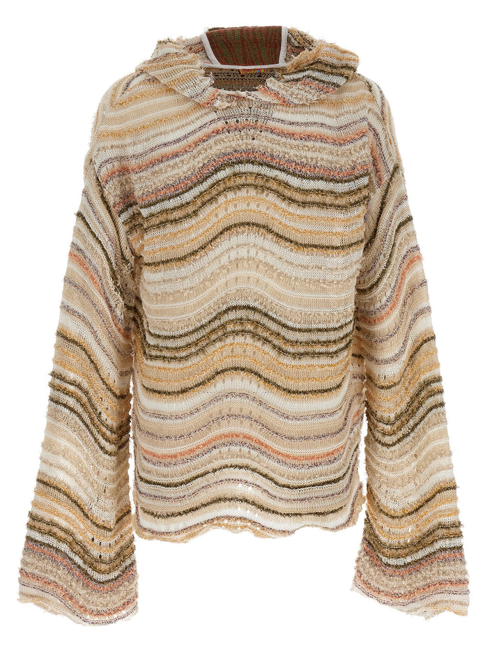 Peacock Monster Hooded Sweater Sweater, Cardigans