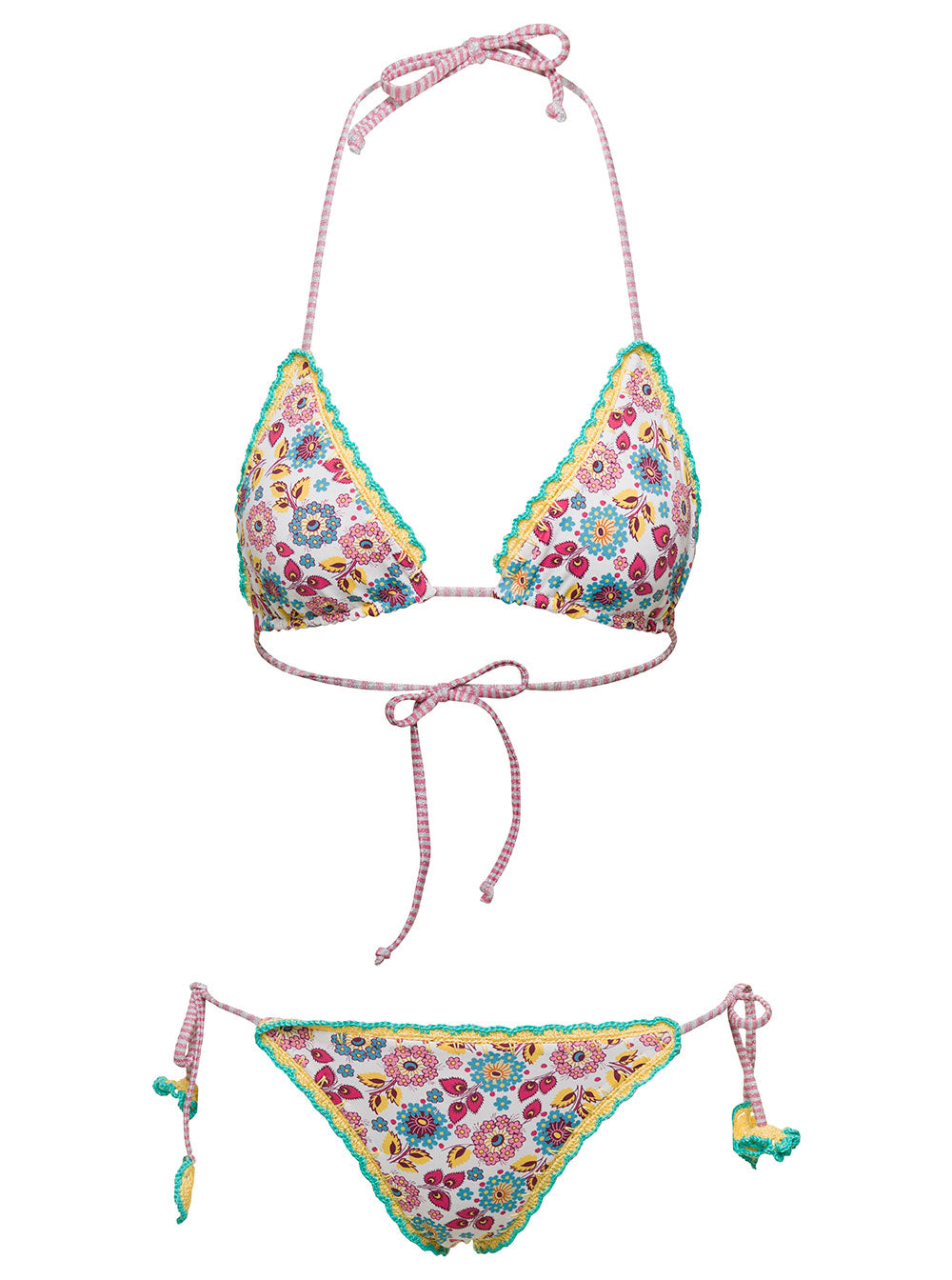 Melissa Multicolor Reversible Bikini Top With Graphic Print Stretch Fabric Woman Polyamide Elastane Beachwear