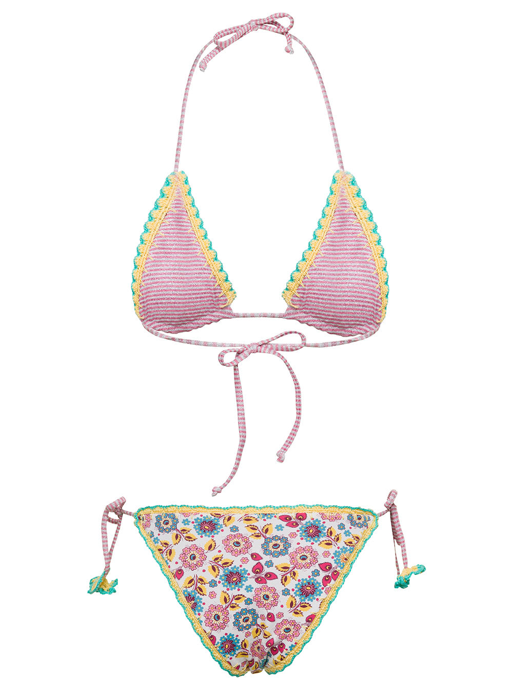 Melissa Multicolor Reversible Bikini Top With Graphic Print Stretch Fabric Woman Polyamide Elastane Beachwear