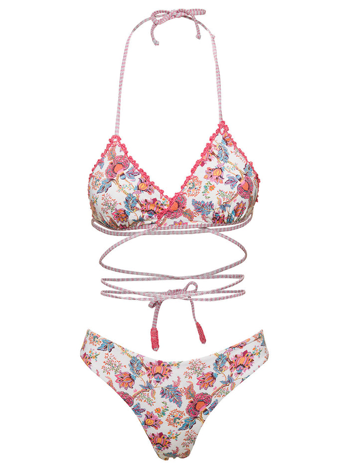 Vita Multicolor Reversible Traingle Bikini With Self-Tie Closure Stretch Fabric Womani Polyamide Elastane Beachwear