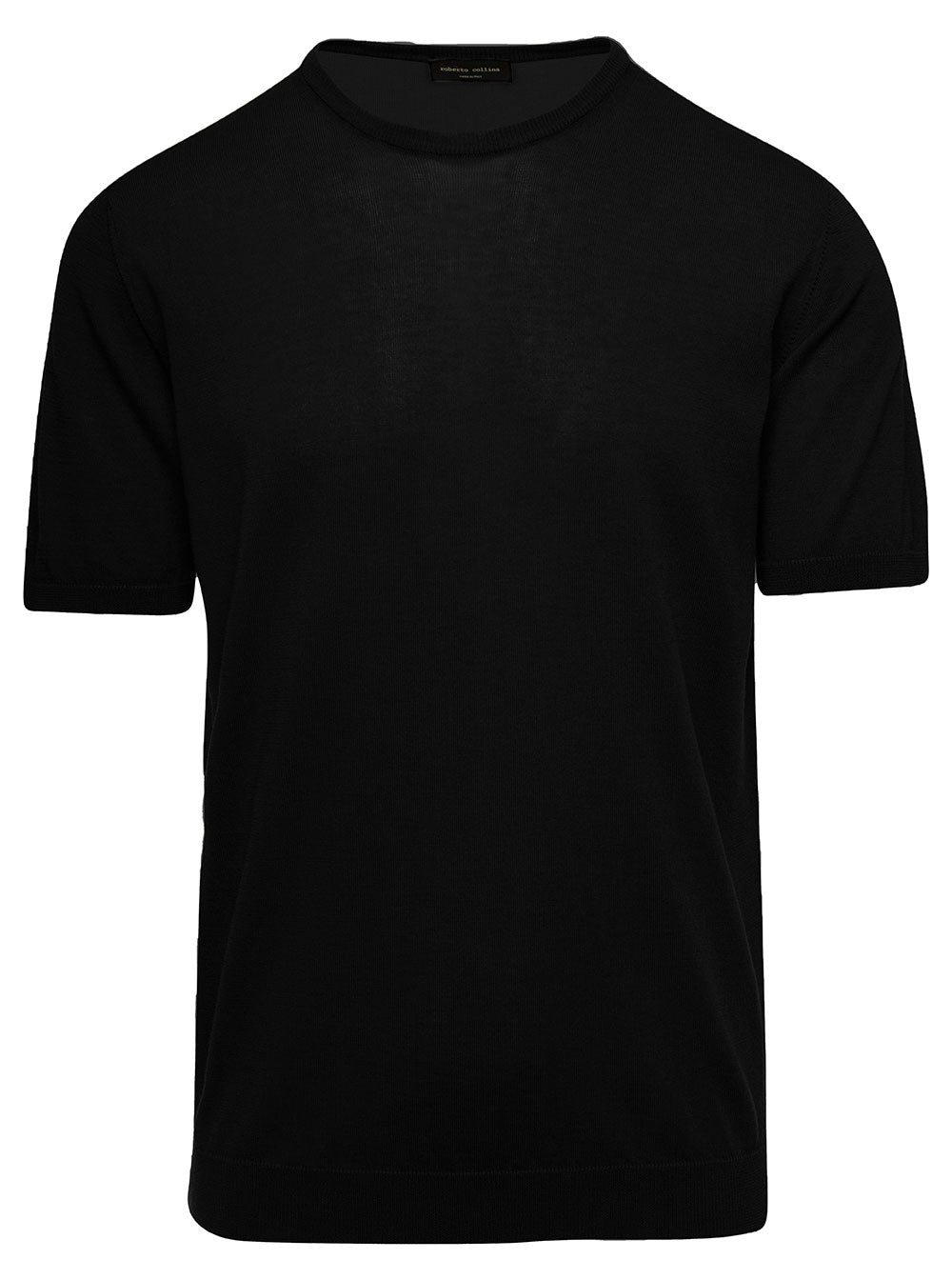 Black Crewneck T-Shirt Cotton Man Tshirts And Polo Shirts