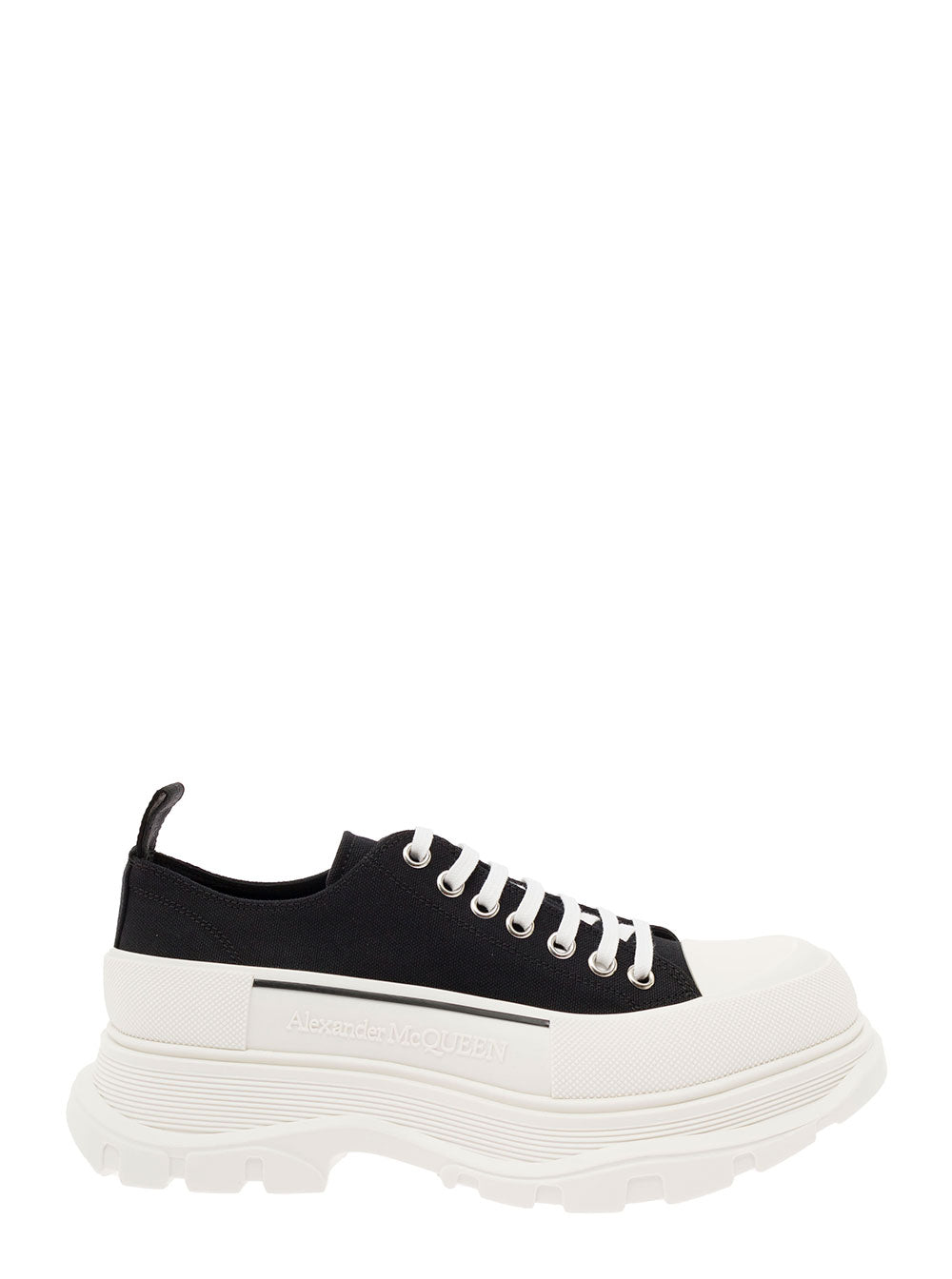 Tread Slick Black Cotton Sneakers Alexander Mcqueen Man