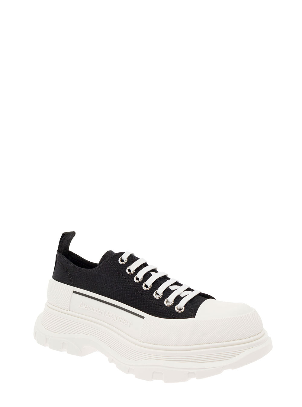 Tread Slick Black Cotton Sneakers Alexander Mcqueen Man