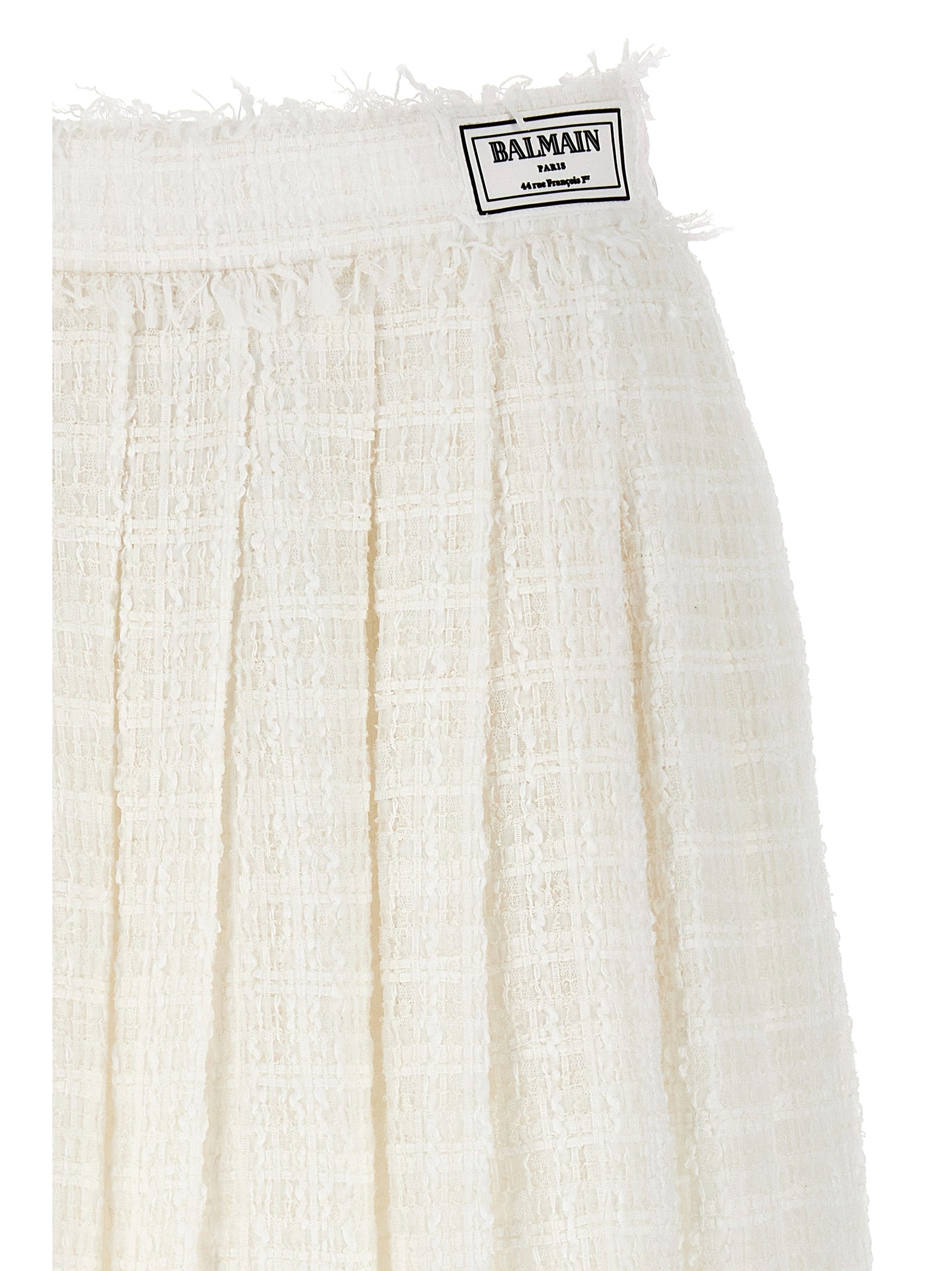 Tweed Skater Skirt White
