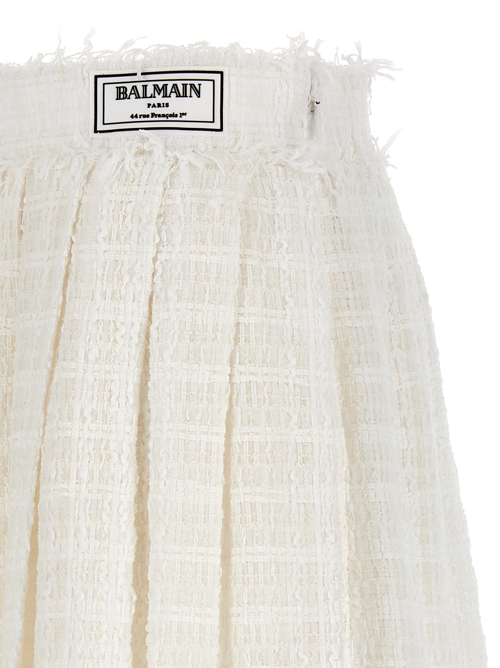 Tweed Skater Skirt White