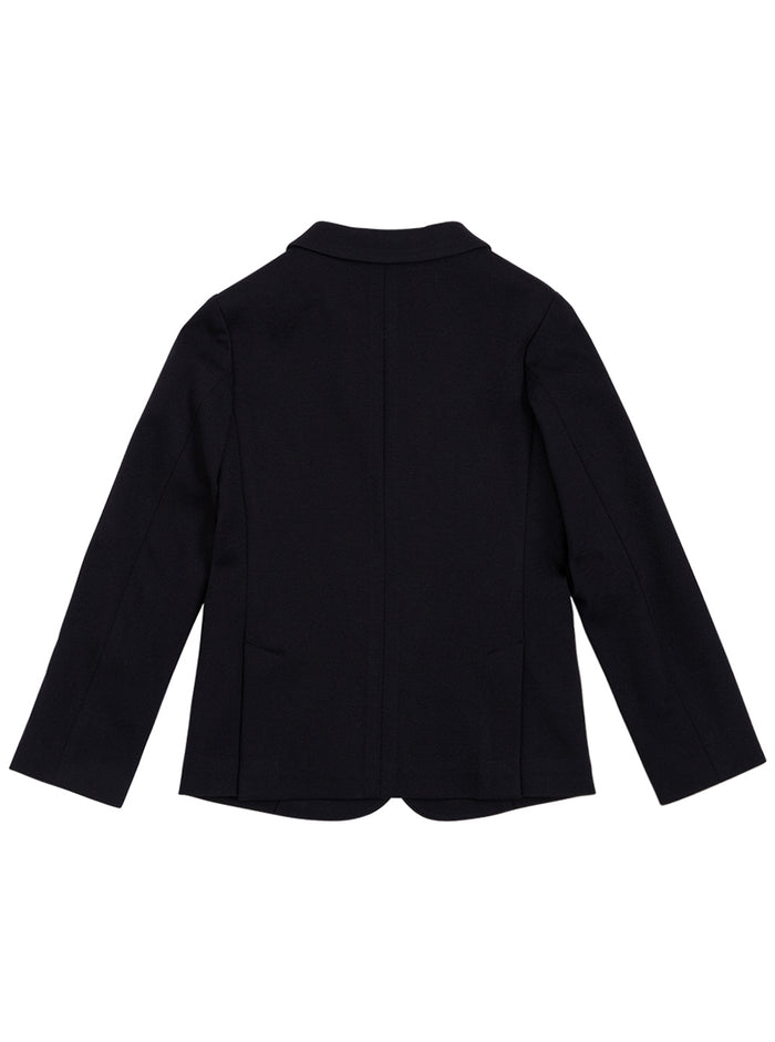 Black Viscose Blend Blazer Blu Polyamide Elastane Blazers