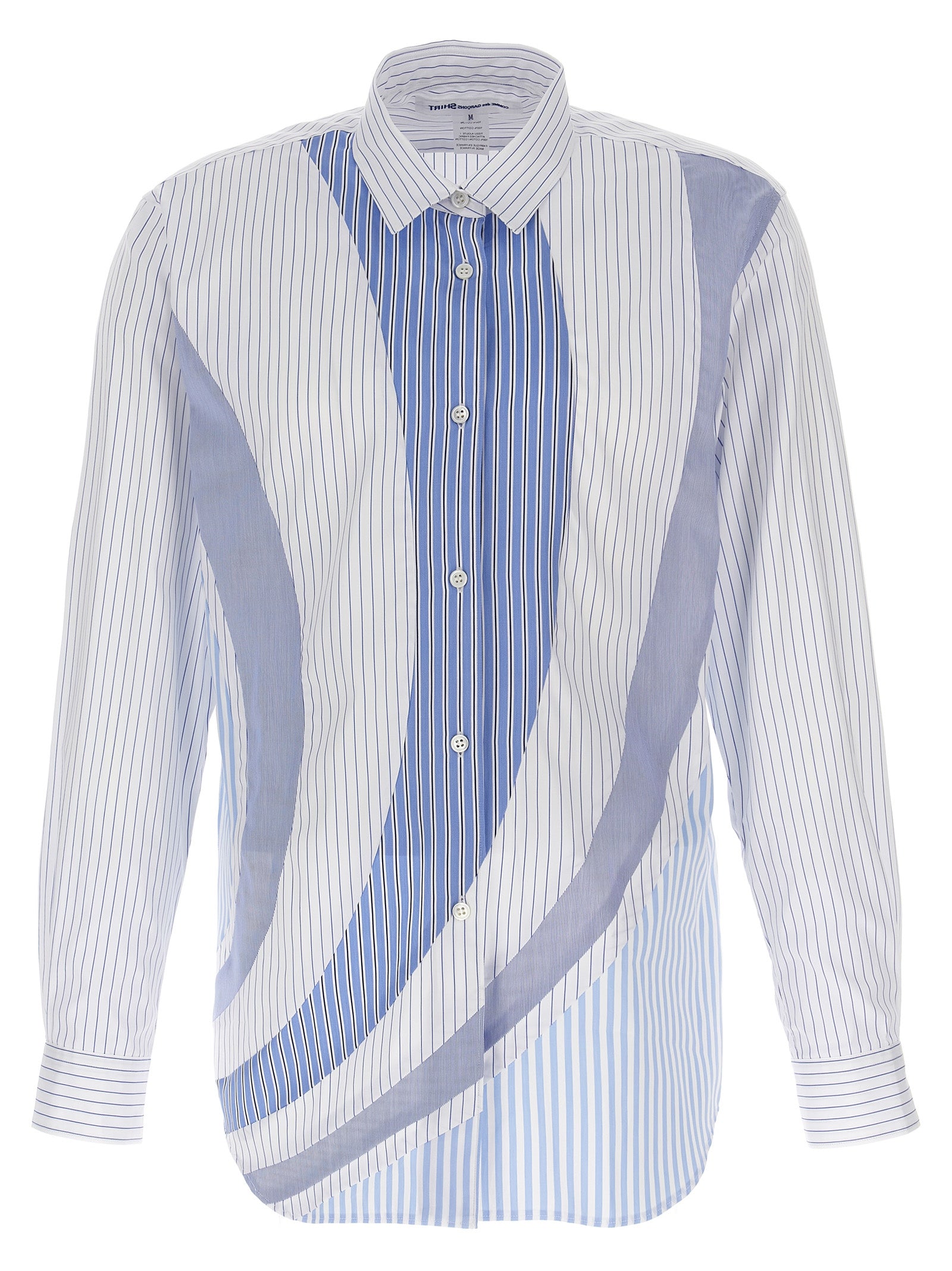 Striped Shirt Light Blue Cotton Shirt, Blouse