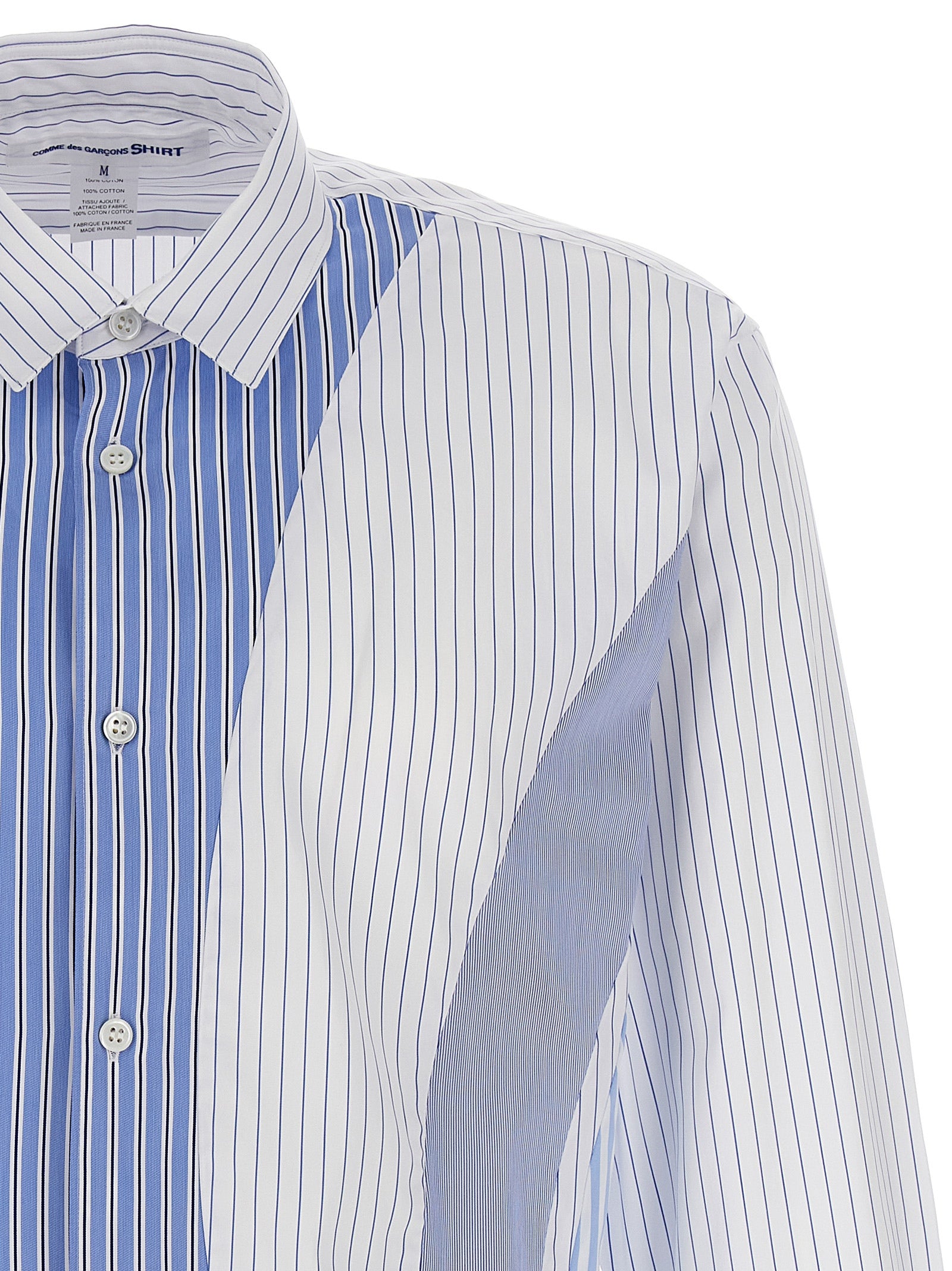 Striped Shirt Light Blue Cotton Shirt, Blouse