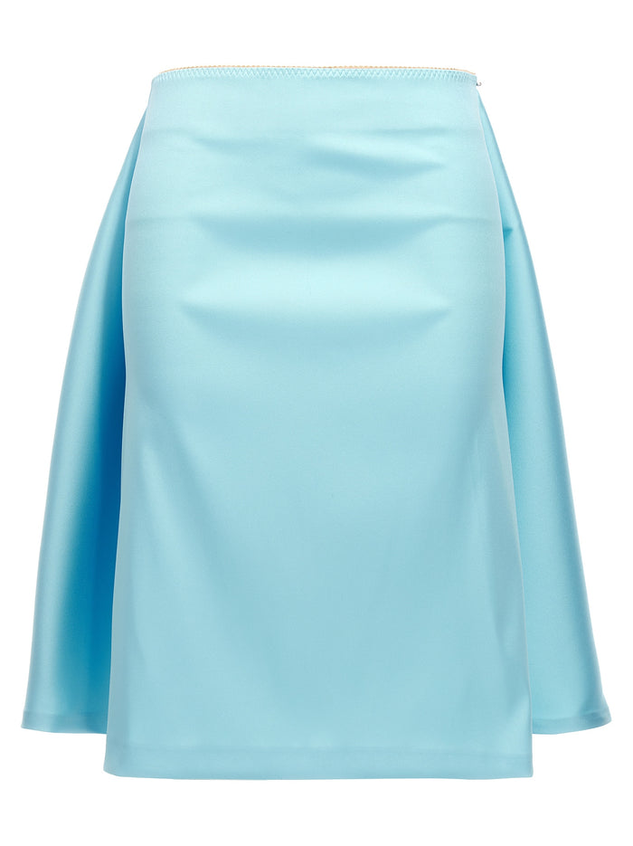 Beira Skirt Light Blue Polyester Polyamide Elastane