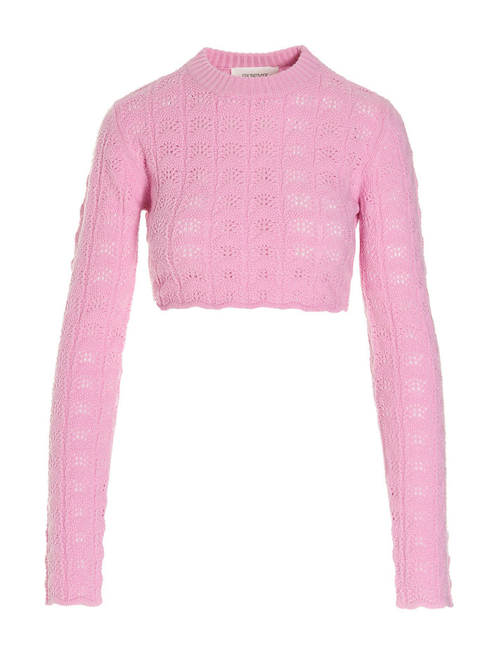 Medea Sweater Pink Wool Cachemire Sweater, Cardigans