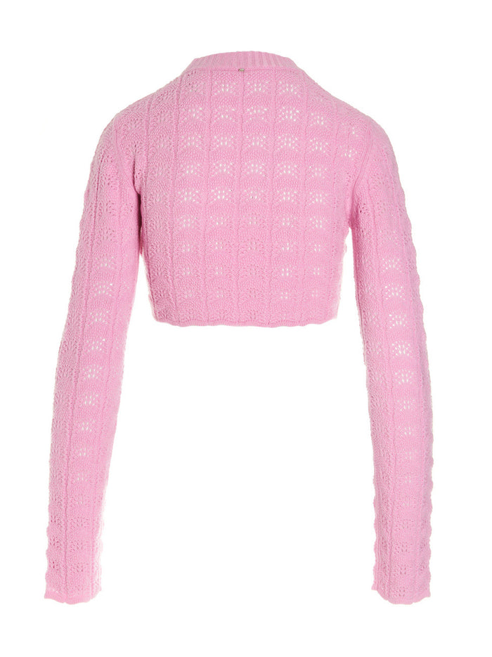 Medea Sweater Pink Wool Cachemire Sweater, Cardigans