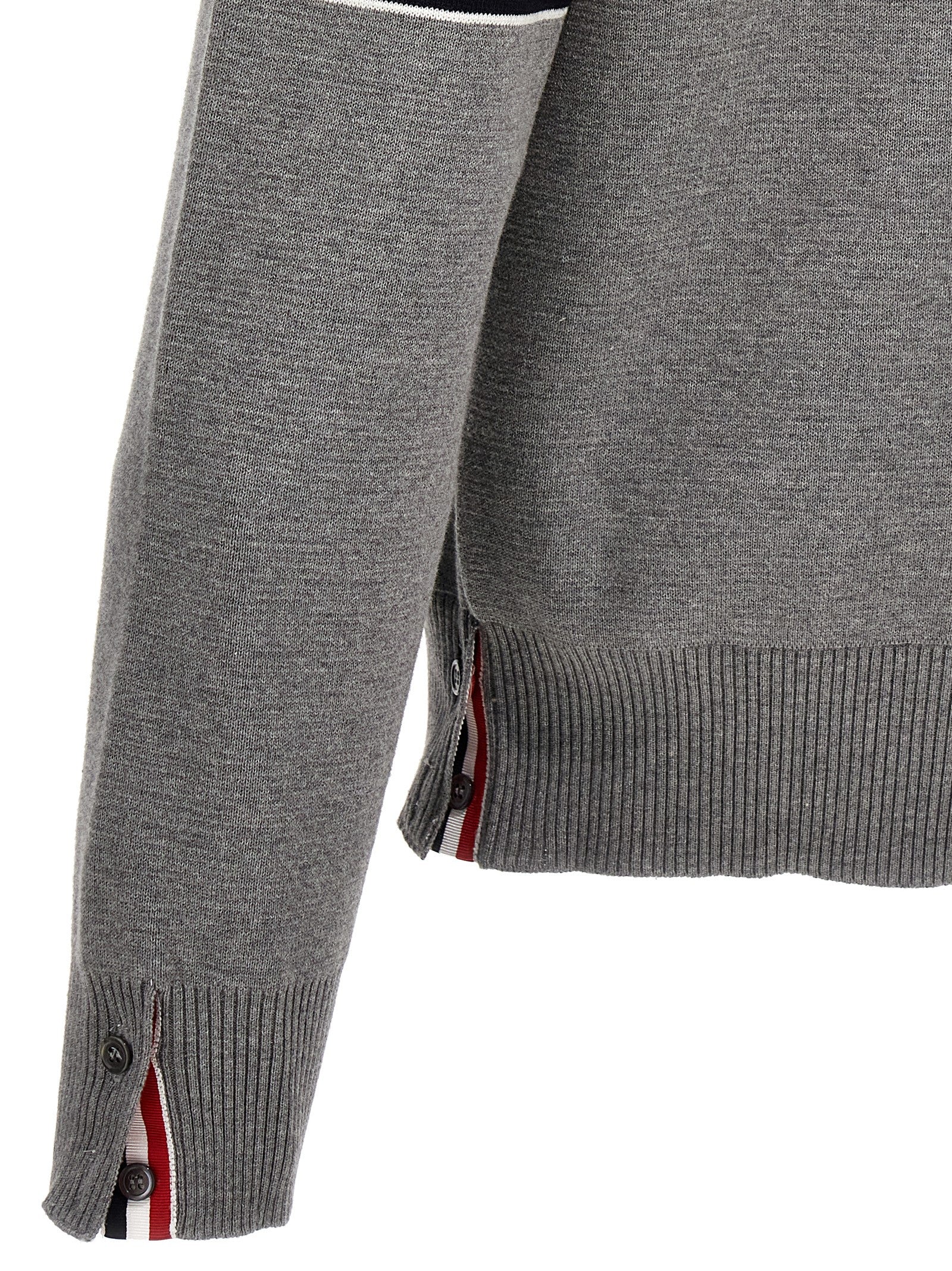 Classic sweater Gray Cotton Sweater, Cardigans