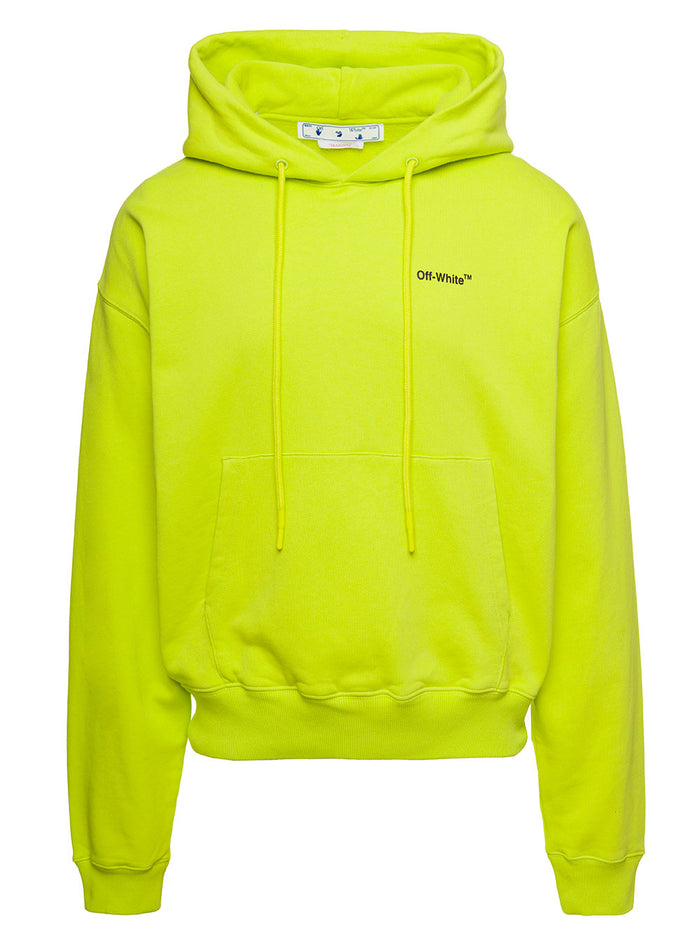 Caravaggio Hoodie With Arrow Motif Yellow Cotton Man Sweatshirts