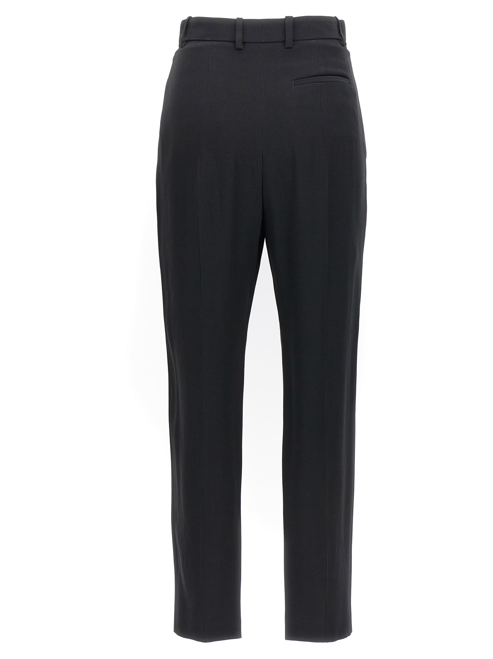Crêpe cigarette pants Black