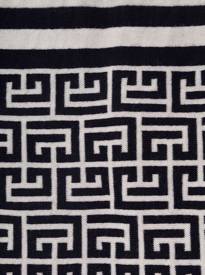 Monogram Wool Scarf Black Scarfs And Foulards