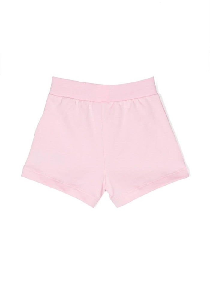 Casual Shorts With Signature Eyelike Logo Pink Cotton Girl Cotone And Bermuda