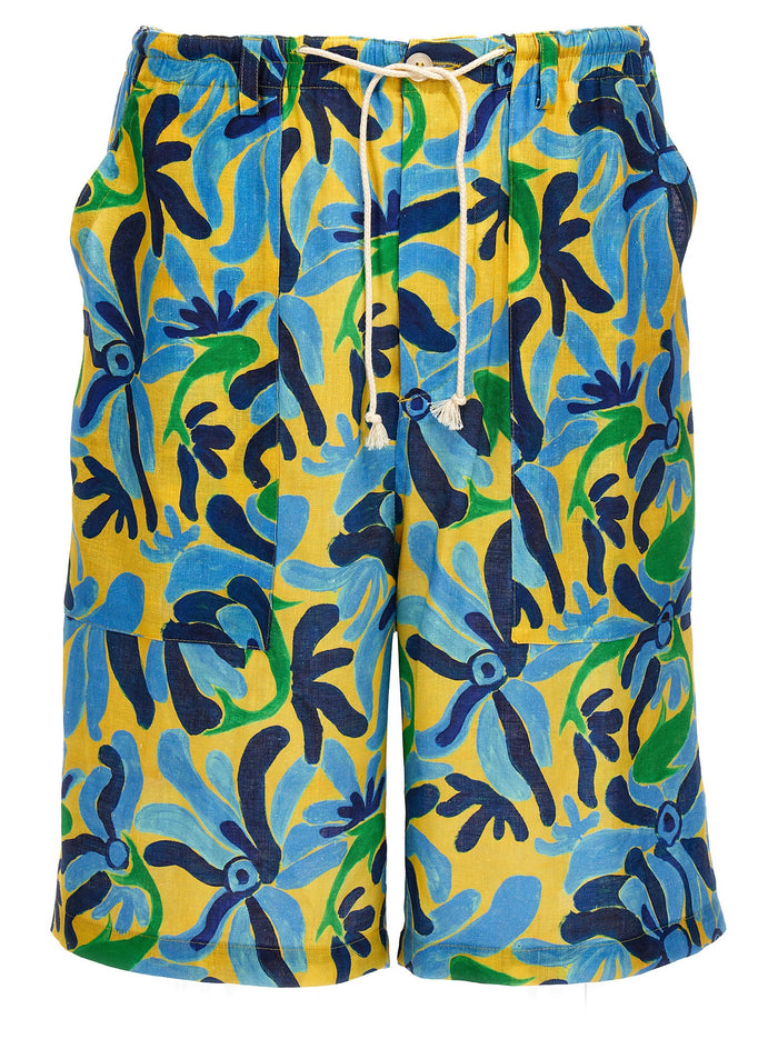 Bermuda No Vacancy Inn Capsule High Summer Linen Viscose Bermuda, Short