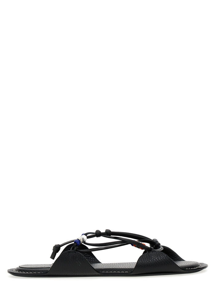 No Vacancy Inn Capsule High Summer Sandals Black Calfskin Leather