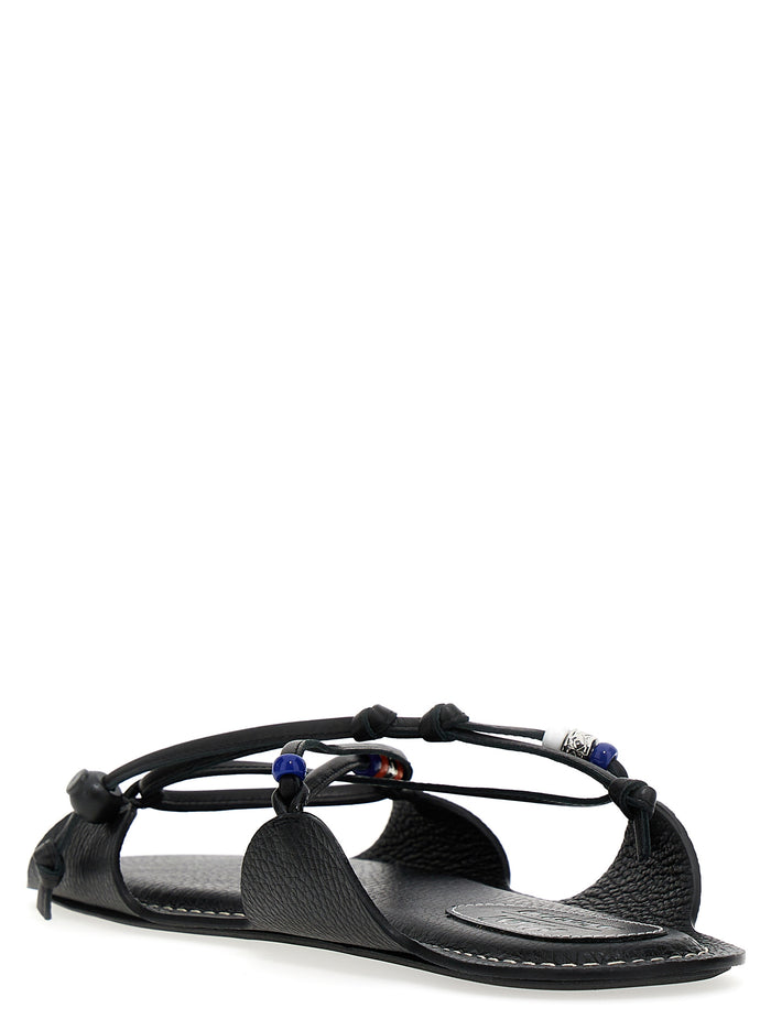 No Vacancy Inn Capsule High Summer Sandals Black Calfskin Leather