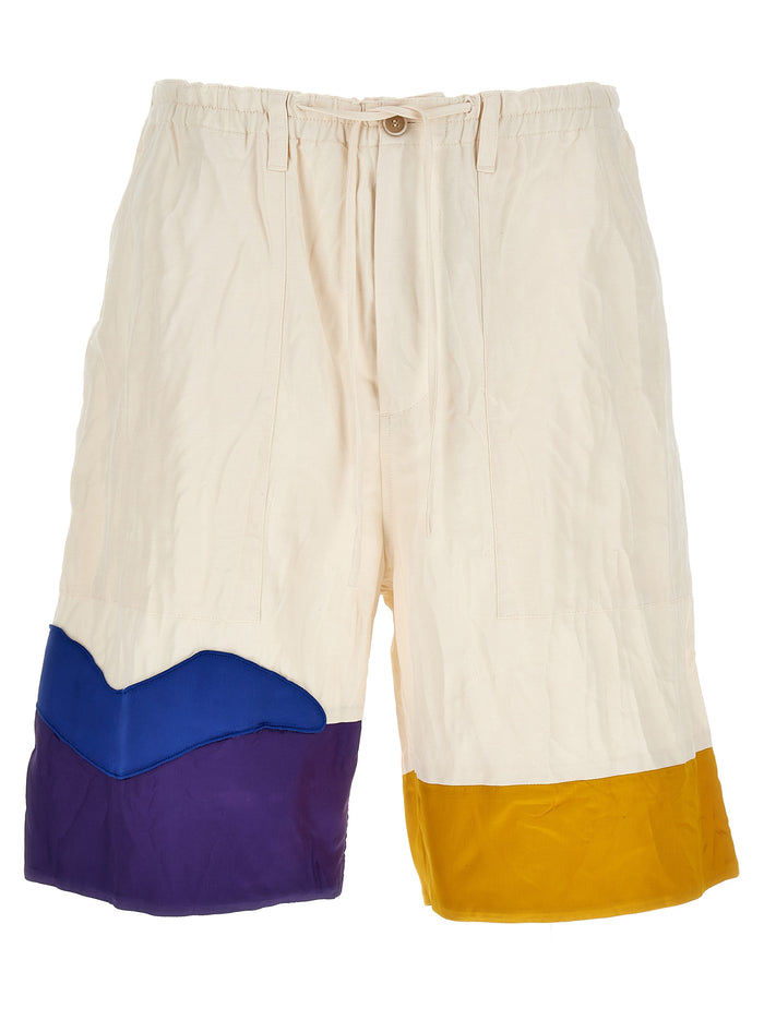Bermuda No Vacancy Inn Capsule High Summer White Polyamide Cotton Linen Bermuda, Short