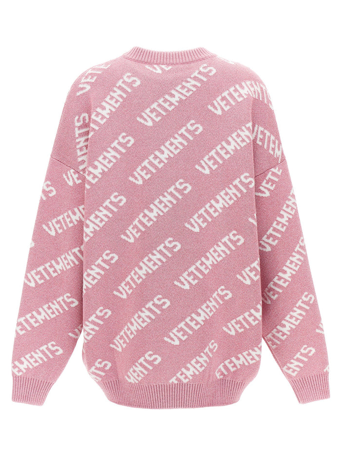 Lurex Monogram Sweater Pink Sweater, Cardigans