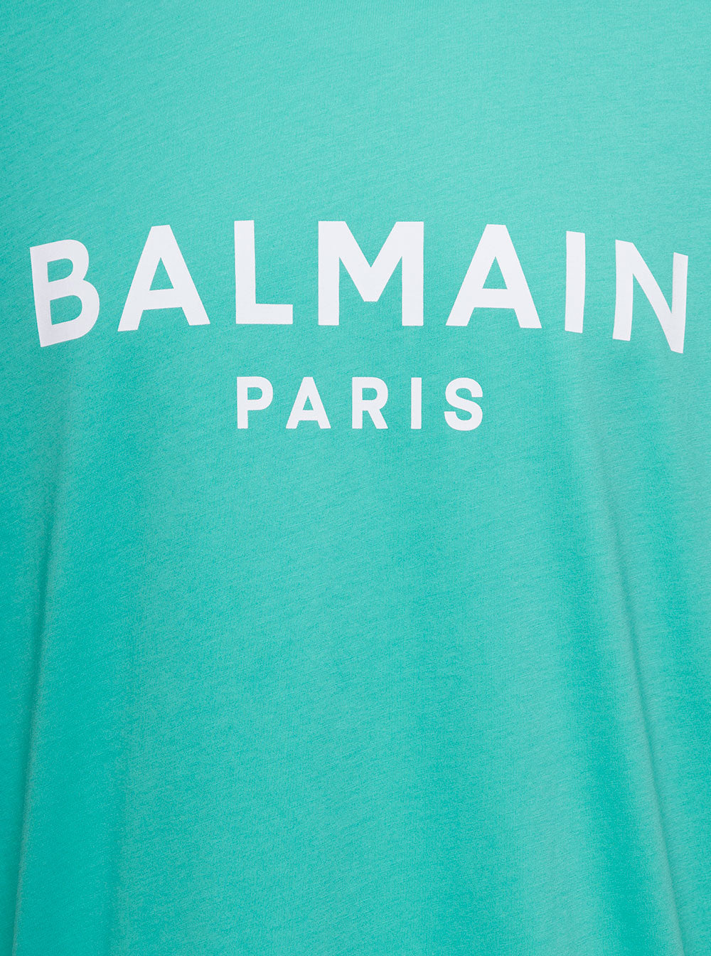 Crewneck T-Shirt With Printed Logo Green Cotton Man Organic Tshirts And Polo Shirts