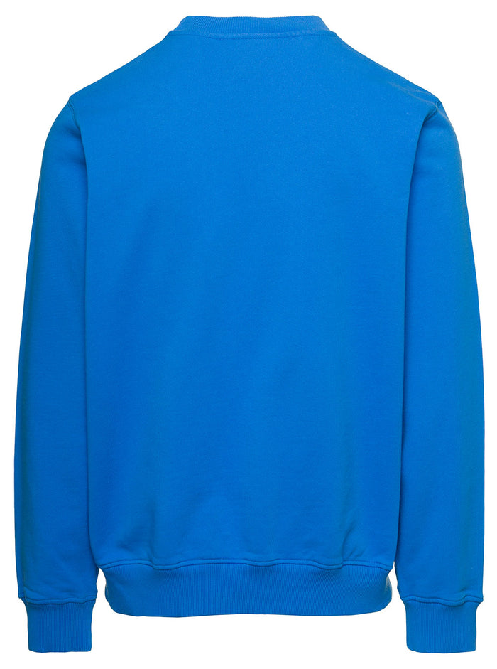 Alebrije Armadillo Print Sweatshirt Blue Cotton Man Blu Organic Sweatshirts