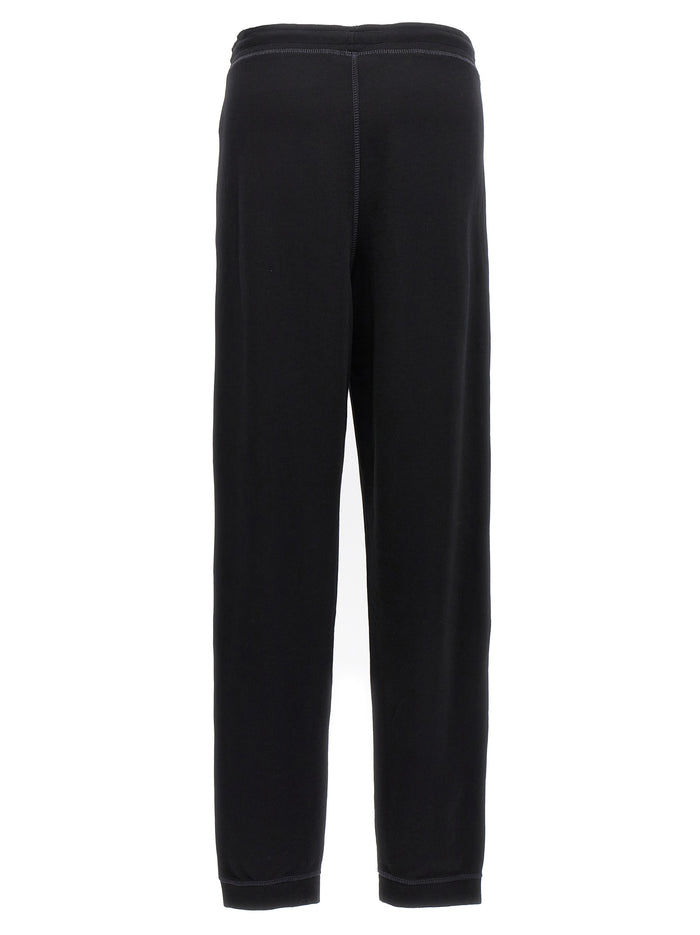 Logo Embroidered Joggers Black Organic Cotton