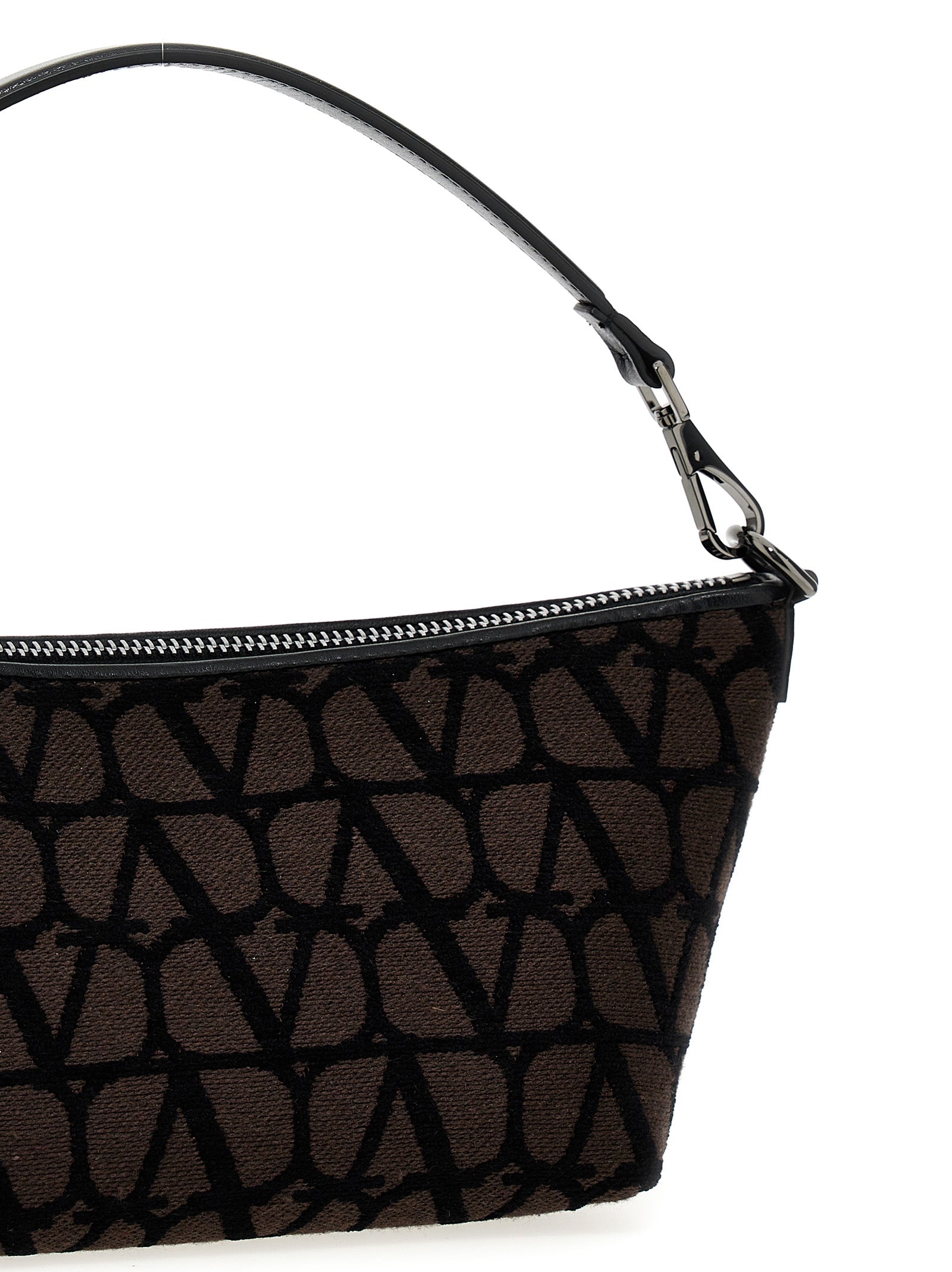Valentino Garavani Toile Iconographe Crossbody Bag Brown