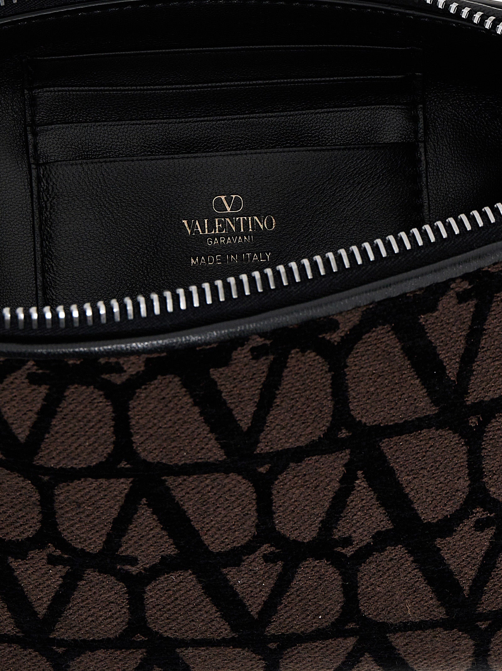 Valentino Garavani Toile Iconographe Crossbody Bag Brown
